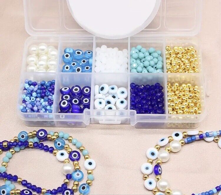 Evil Eye DIY Glass Beads Jewelry Making Box Set