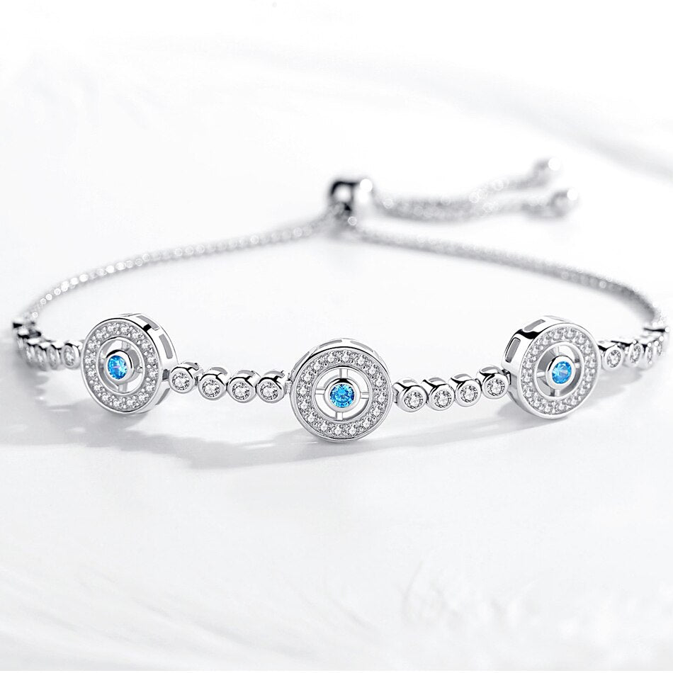 Evil Eye 925 Sterling Silver 3 Piece Jewellery Set