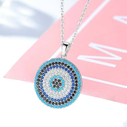 Evil Eye Greek Mati 925 Sterling Silver Blue CZ 3 Piece Jewellery Set