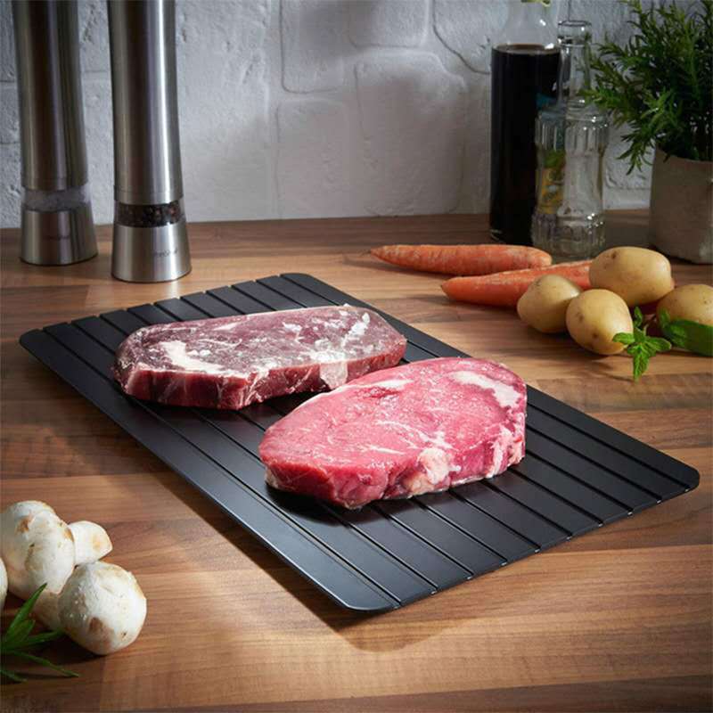 Fast & Easy Defrosting Meat Tray - Rapid Thawing Tray for Frozen Food