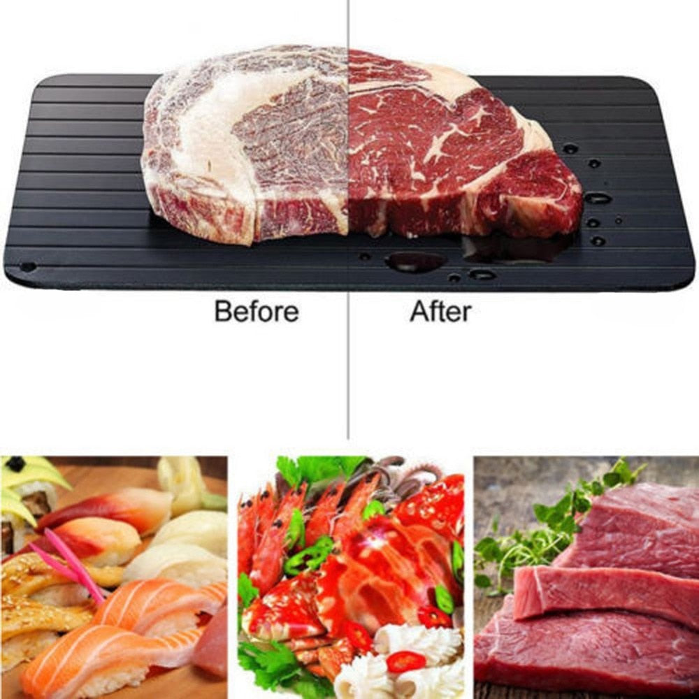 Fast & Easy Defrosting Meat Tray - Rapid Thawing Tray for Frozen Food