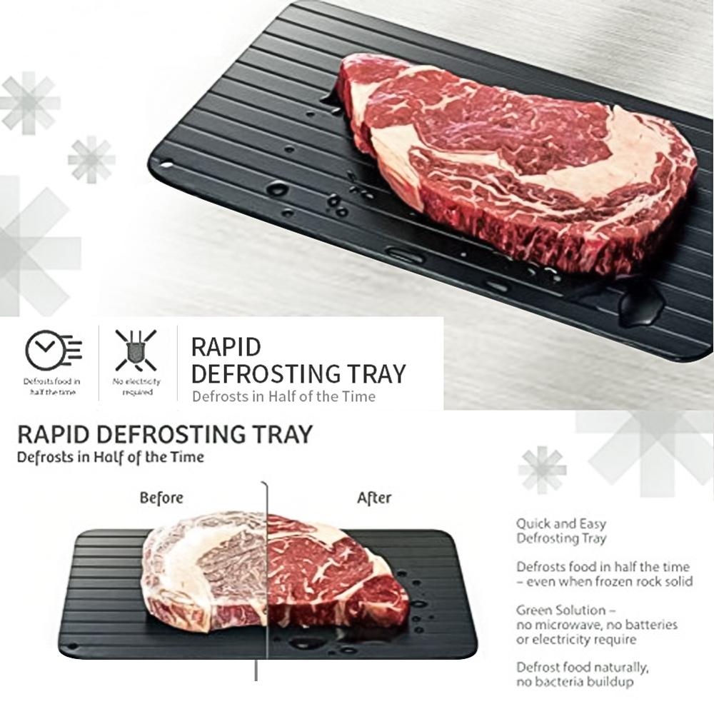 Fast & Easy Defrosting Meat Tray - Rapid Thawing Tray for Frozen Food