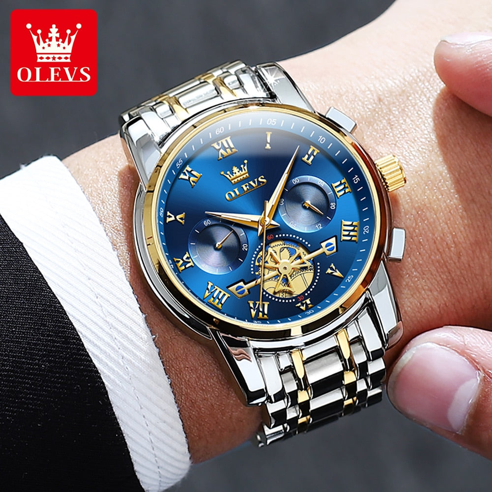 High Quality OLEVS Mens Classic Wrist Watch - Quartz, Waterproof - Multiple Colo