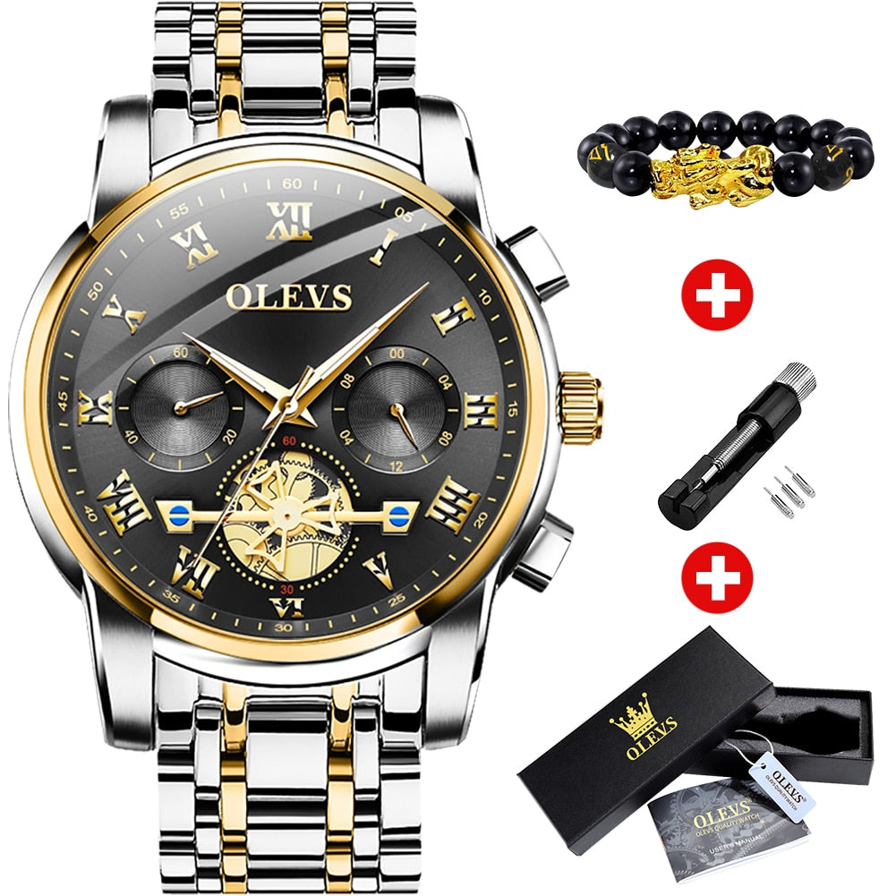 High Quality OLEVS Mens Classic Wrist Watch - Quartz, Waterproof - Multiple Colo