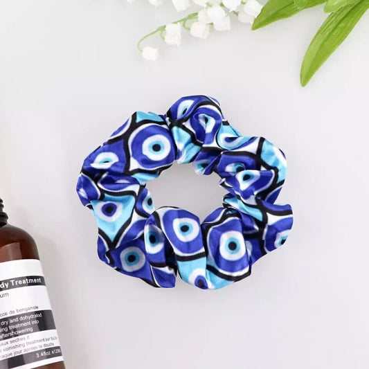 Evil Eye Blue Hair Scrunchie