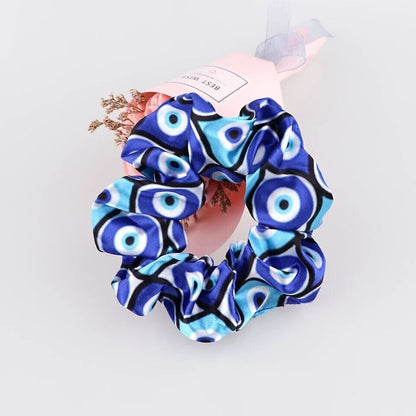 Evil Eye Blue Hair Scrunchie