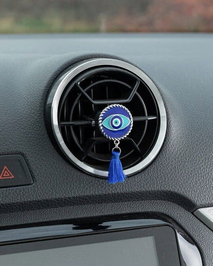 Evil Eye and Tassel Car Air Conditioning Outlet Clip