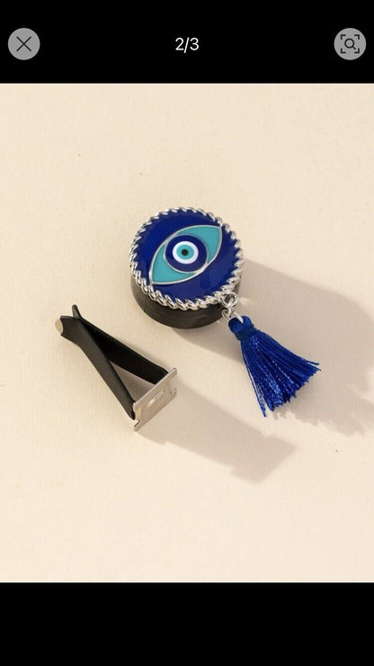 Evil Eye and Tassel Car Air Conditioning Outlet Clip