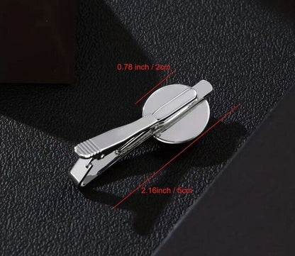 Evil Eye Men's Silver Wedding  Business Party Tie Bar Clip