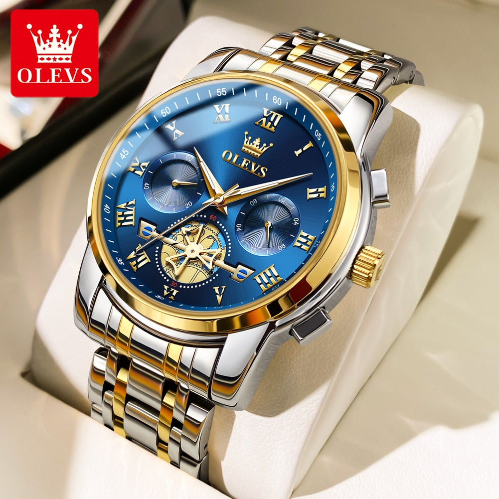 High Quality OLEVS Mens Classic Wrist Watch - Quartz, Waterproof - Multiple Colo